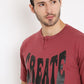Onion Red Oversized T-shirts  