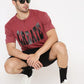Onion Red Oversized T-shirts  
