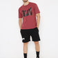 Onion Red Oversized T-shirts  