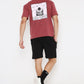 Onion Red Oversized T-shirts  