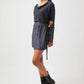 Stylera Tate cowl neck dress in dark color styled with black ankle boots