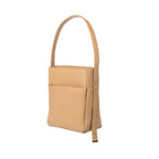 Stylera taupe bucket bag for women with a sleek design and adjustable strap