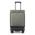 Stylera olive green spinner with telescoping handle front pocket and four wheels stylish carry on suitcase for travel