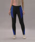 Trendy black blue athletic pants with a sleek design for active wear and comfort