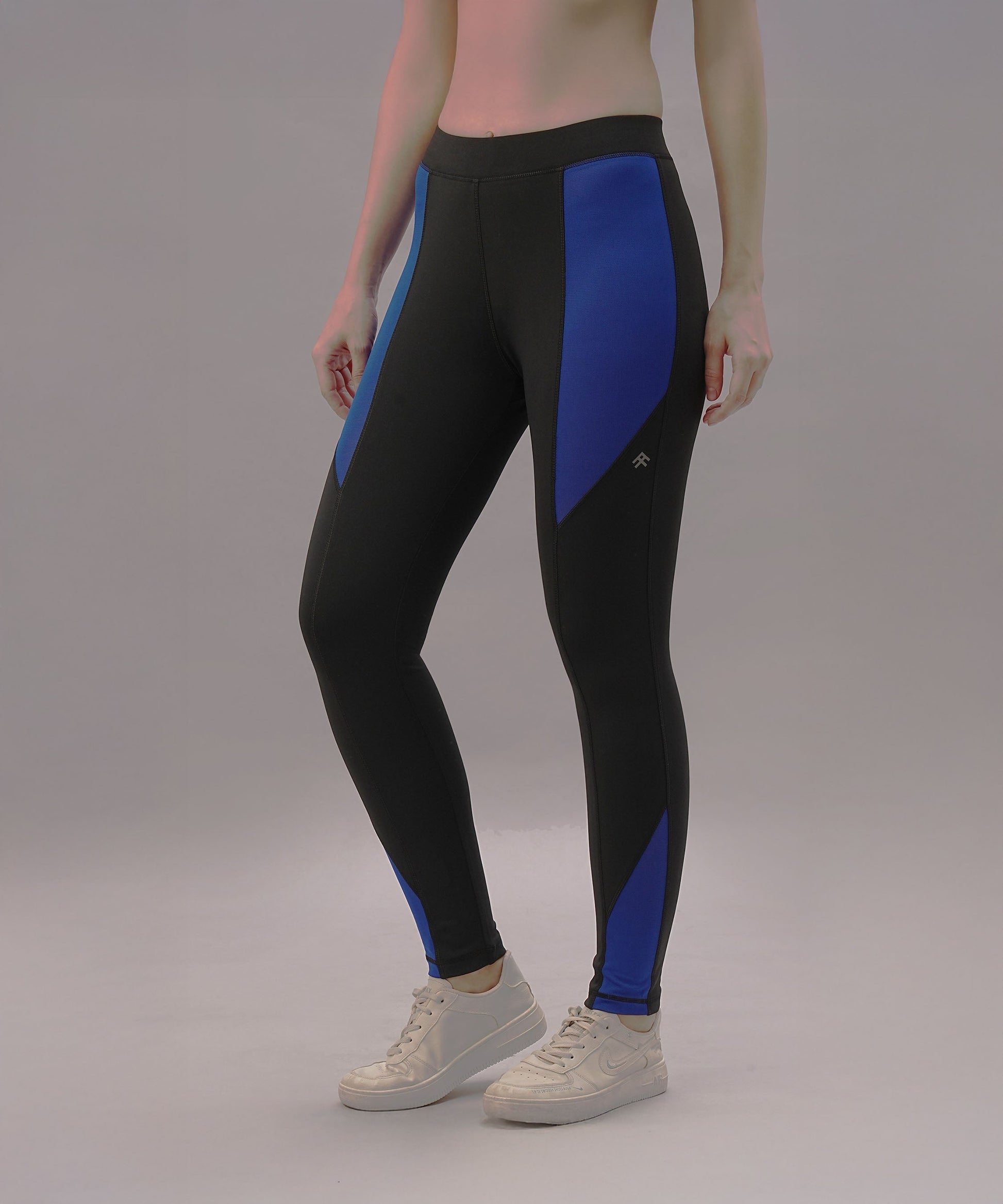 Trendy black blue athletic pants designed for comfort and style during workouts