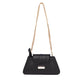 Trendy black shoulder bag for women with a stylish design and gold chain strap