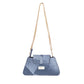 Trendy denim shoulder bag by Stylera with a stylish gold chain strap