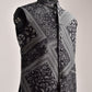 Trendy ethnic bandi jacket in black and white paisley pattern with a sleek design