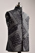 Trendy ethnic bandi jacket in black and white paisley pattern with a sleek design