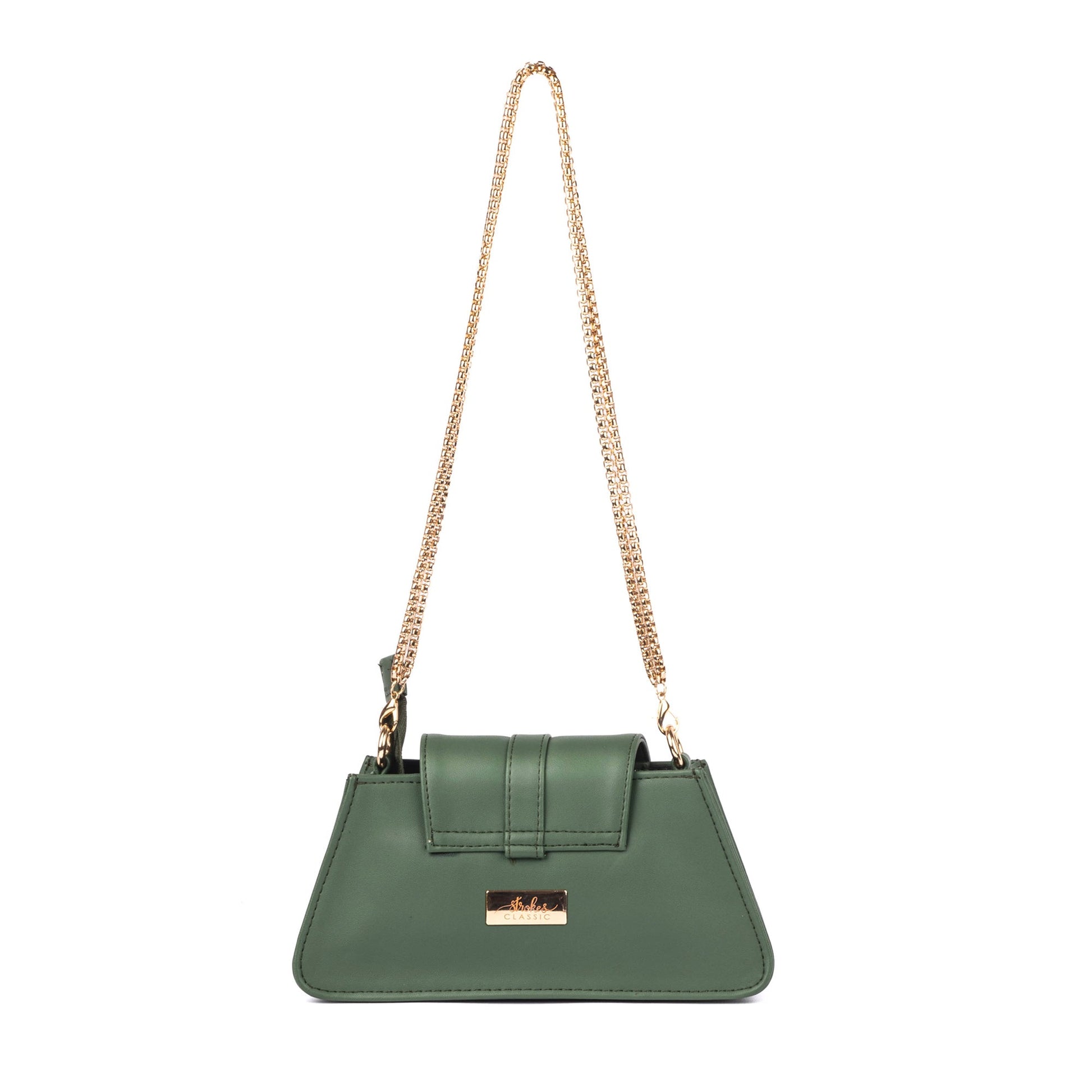 Trendy green handbag by Stylera with a stylish chain strap and chic design