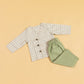 Stylera trendy kids coordinated set featuring a checkered top and green pants for stylish children