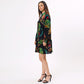 Stylera trendy long sleeve dress for women featuring a colorful patterned design and flowing silhouette