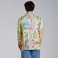 Stylera trendy long sleeve shirt for men featuring a colorful artistic design on the back.