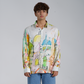 Stylera trendy long sleeve shirt for men featuring colorful cityscape illustration design