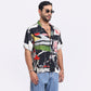 Stylera trendy men's casual shirts with a colorful abstract design and short sleeves