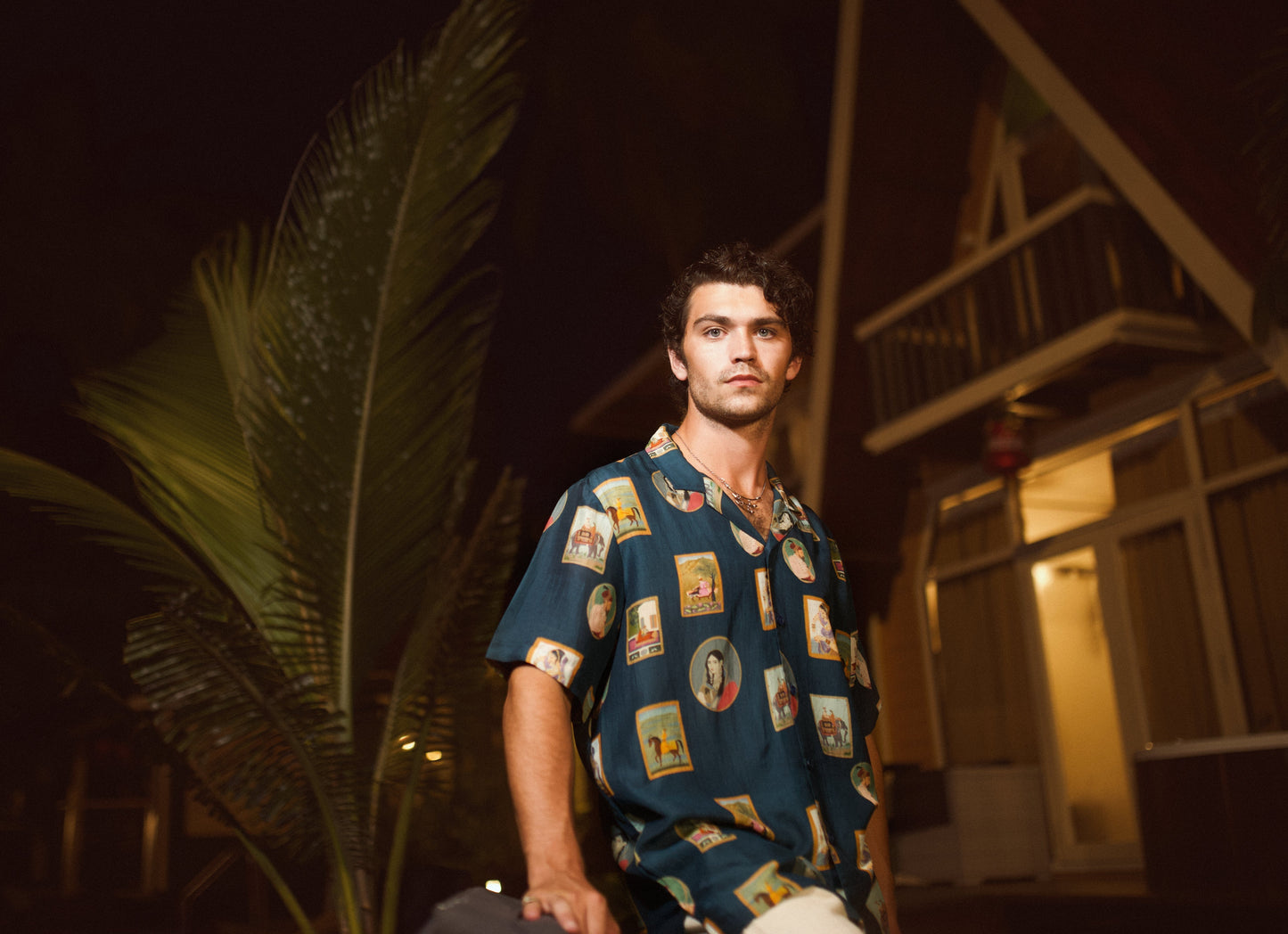 Trendy oversized shirt for men featuring a colorful print, perfect for casual outings or summer events