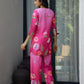 Back view of a trendy printed co-ord set for women from Stylera featuring vibrant floral patterns