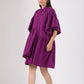 Trendy purple mini dress for women featuring a relaxed fit and oversized sleeves