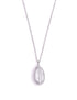 Stylera trendy silver necklace for women with textured seed pendant on delicate chain