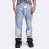 Stylera trendy silver washed denim pants in light blue with a stylish distressed finish and a relaxed fit
