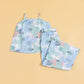 Stylera trendy sleeveless matching set with colorful abstract patterns for casual summer wear