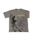 Stylstpls trendy statement oversized t-shirt featuring a cityscape graphic with a silhouette design