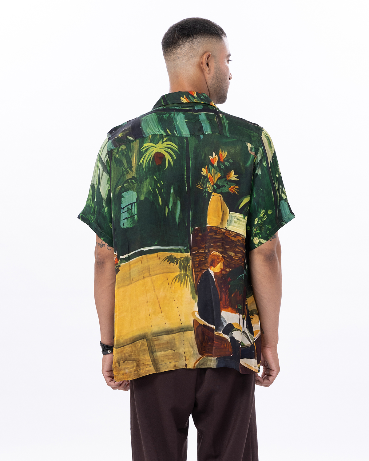Colorful Stylera trendy statement shirts for men featuring a vibrant artistic design in a relaxed fit