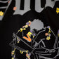 Stylstpls trendy streetwear black t-shirt featuring a floral design and an artistic illustration