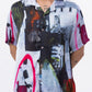 Stylera trendy summer short sleeve shirt with colorful abstract print and relaxed fit for casual wear