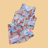 Stylera trendy two piece matching set in colorful abstract print with a sleeveless top and shorts