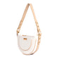 Trendy white leather purse by Stylera featuring a soft design and adjustable strap for stylish versatility