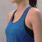 Elegant blue trendy workout tank top for women designed for comfort and style during exercise