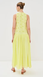 Elina Lime Dress De Novoo