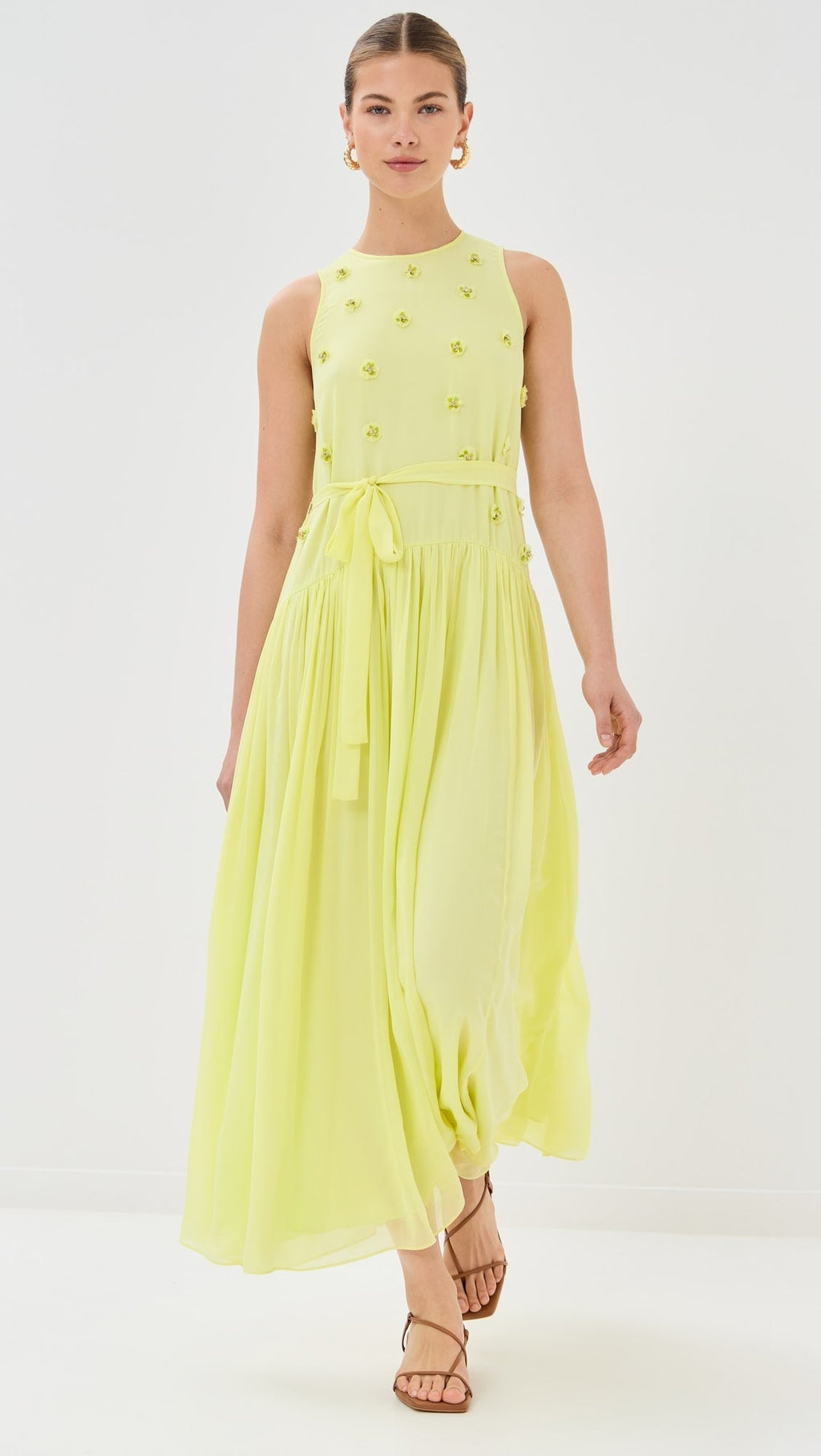 Elina Lime Dress De Novoo