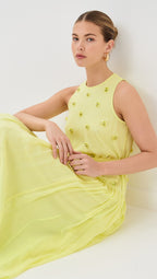 Elina Lime Dress De Novoo