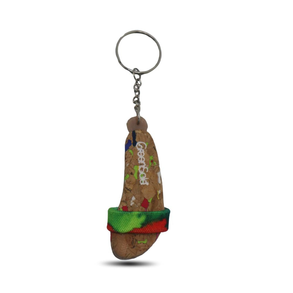 Unique accessory keychain featuring a mini flip flop design in vibrant colors from Stylera 