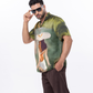 Stylera unique artistic shirts for men featuring a vibrant design with a fashionable model