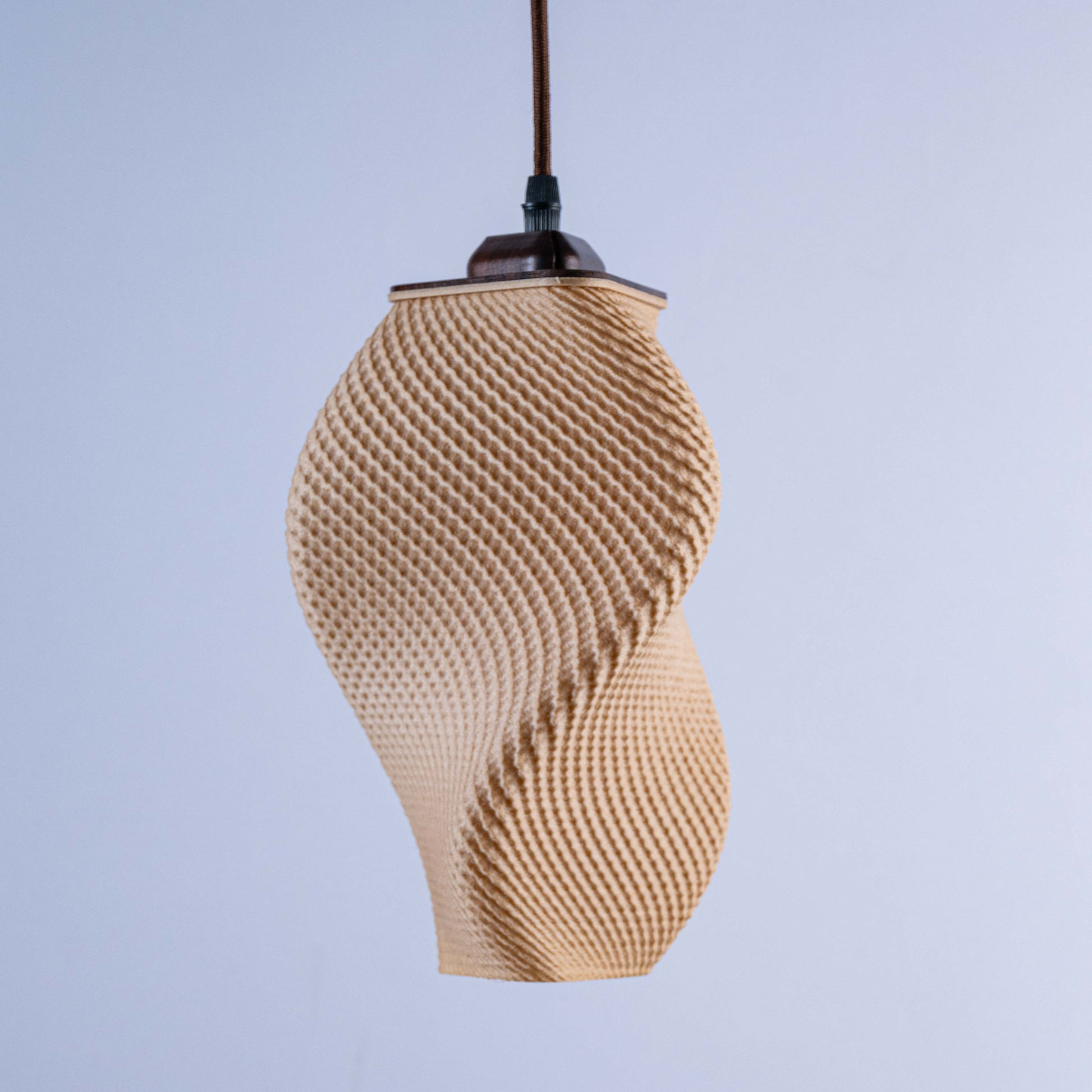 Sozori unique home decor lamps featuring a stylish twisted design in natural wood finish