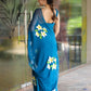 Elegant blue unique party wear saree with floral embroidery for special occasions
