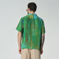 Stylera unique print mens shirts with a vibrant green design showcasing a stylish back view