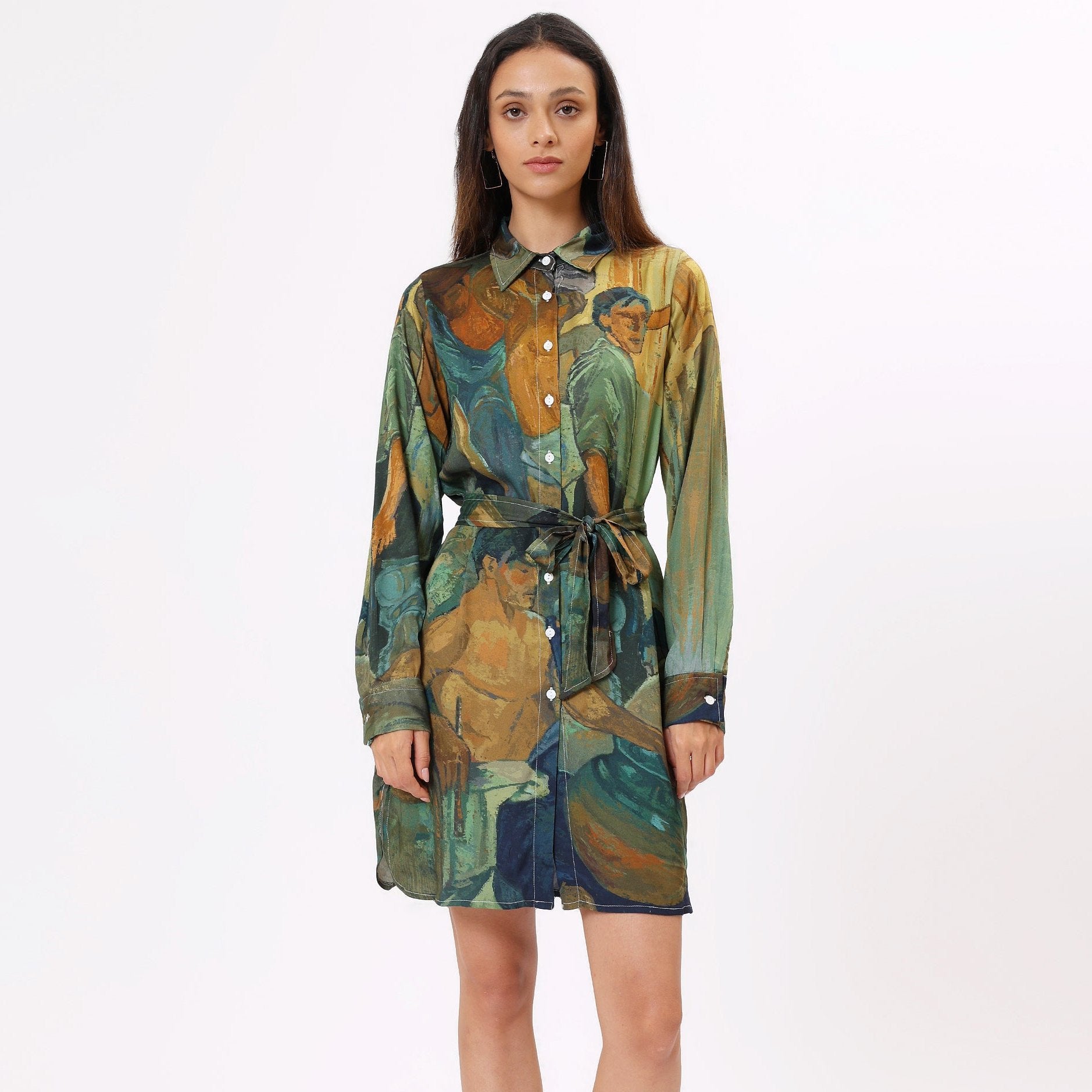 Stylera Long Shirt with Unique Print, perfect for stylish women looking for unique printed dresses for women.