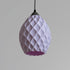 Sozori unique statement ceiling lamp in pastel purple with a textured design for stylish lighting