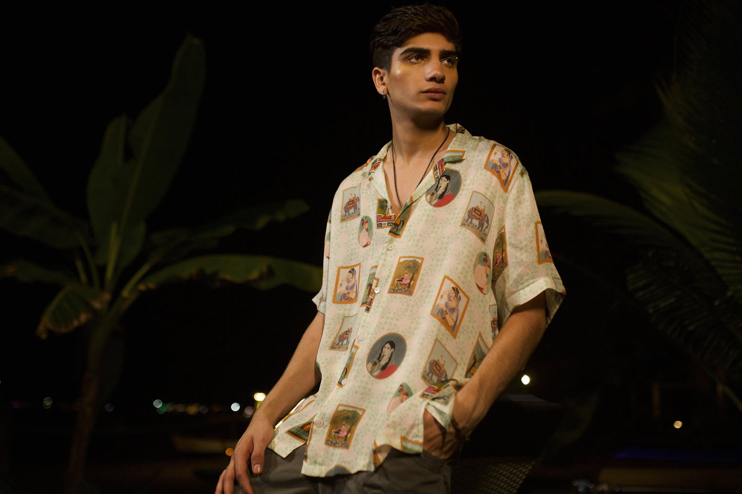 Unique statement oversized shirt from Stylera featuring artistic prints for a bold look