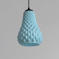 Unique textured hanging lamp in light blue with a stylish design for modern home decor