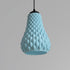 Unique textured hanging lamp in light blue with a stylish design for modern home decor