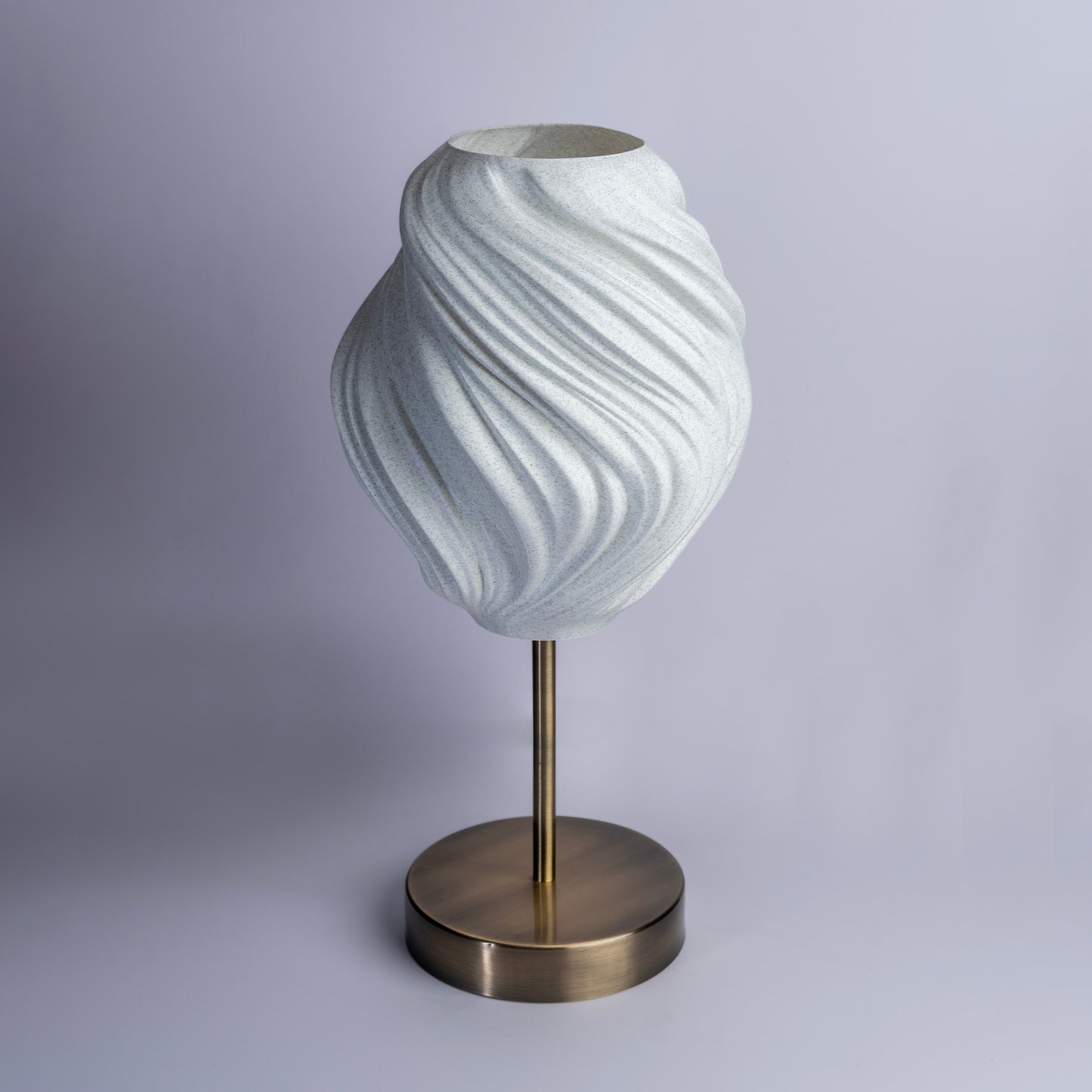 Sozori unique wave pattern desk lamp with a stylish design and a sleek metallic base