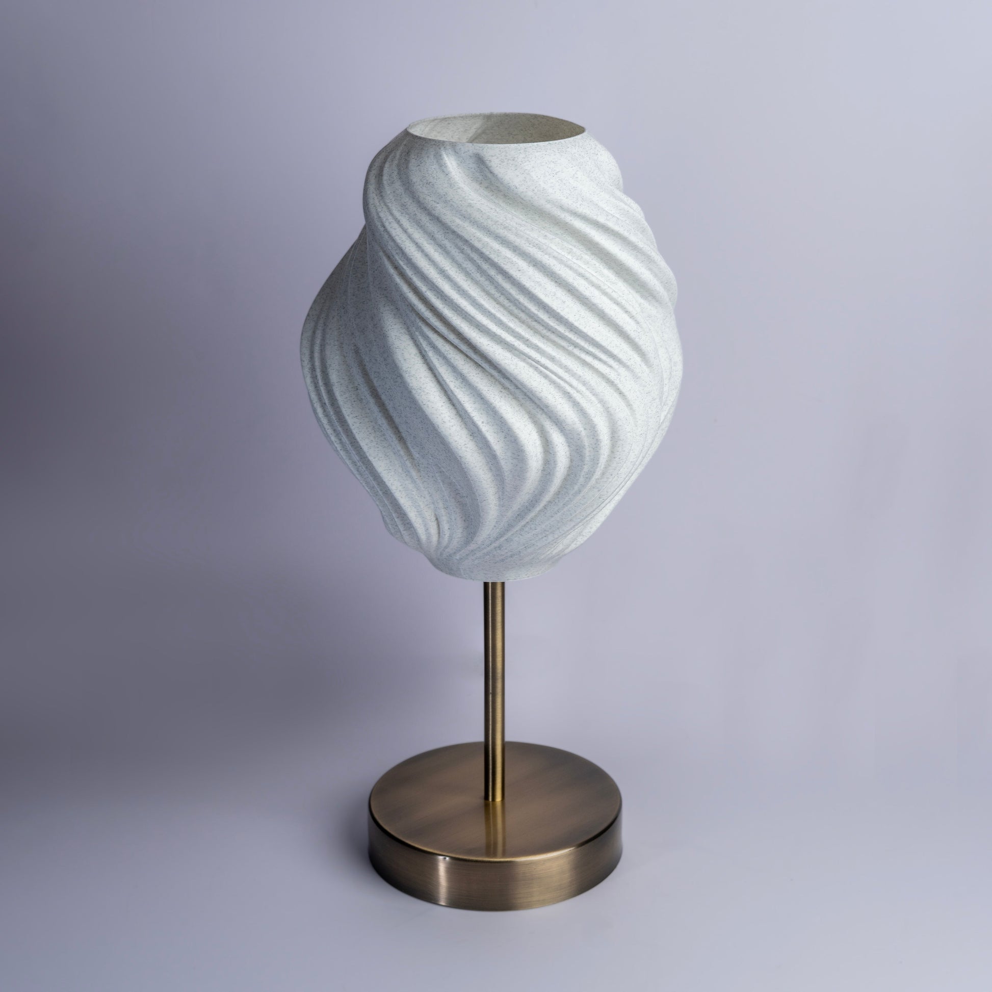 Sozori unique wave pattern desk lamp with a stylish design and a sleek metallic base