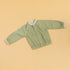 Light green unisex bomber jacket with a plaid collar and elastic cuffs for stylish comfort