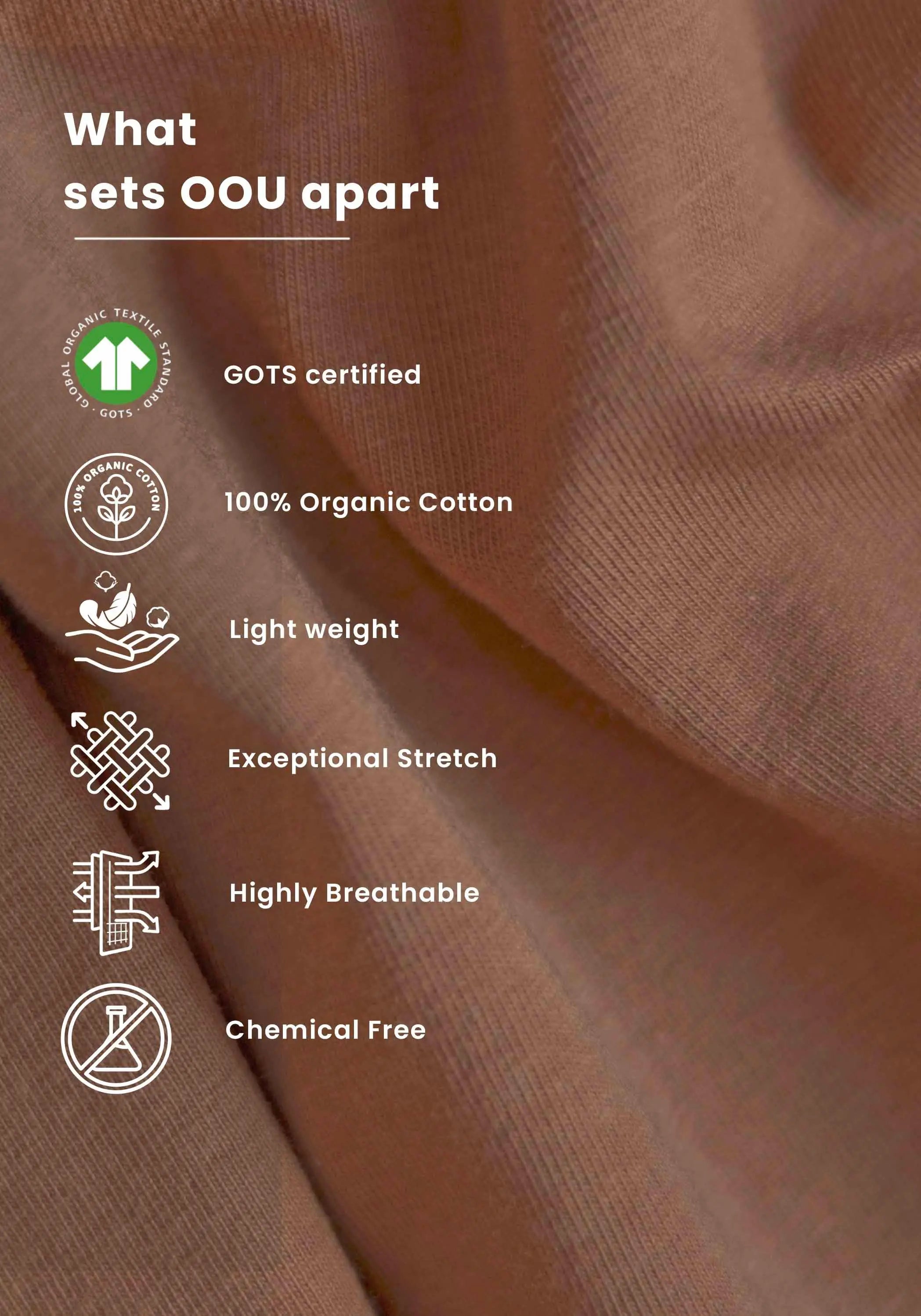 Close-up of brown fabric texture highlighting features of Stylera graphic tee for women