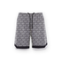 Stylera gray mesh athletic shorts with drawstring and logo pattern trendy gym shorts for men